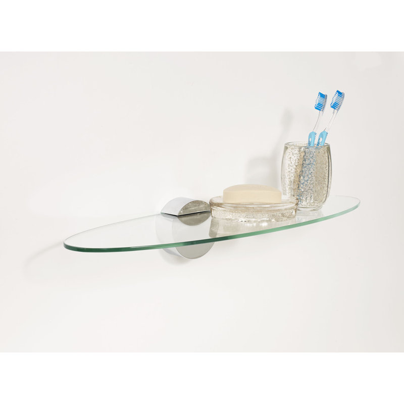 Lazariya Oval Glass Bracket Shelf