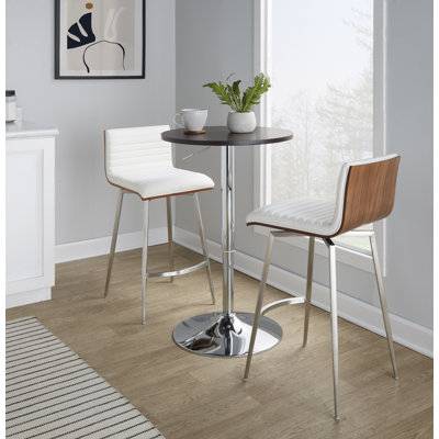 Middlebrook Swivel Upholstered Counter Stool with Metal Frame