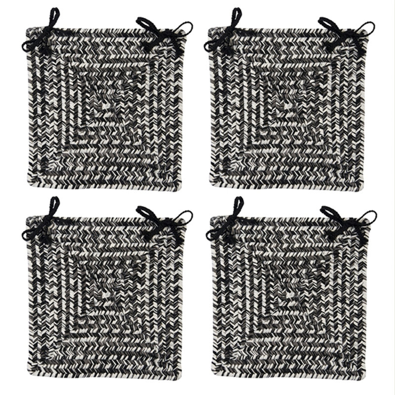 Coussin de coussin de chaise d'extérieur Ashiah, Bitume