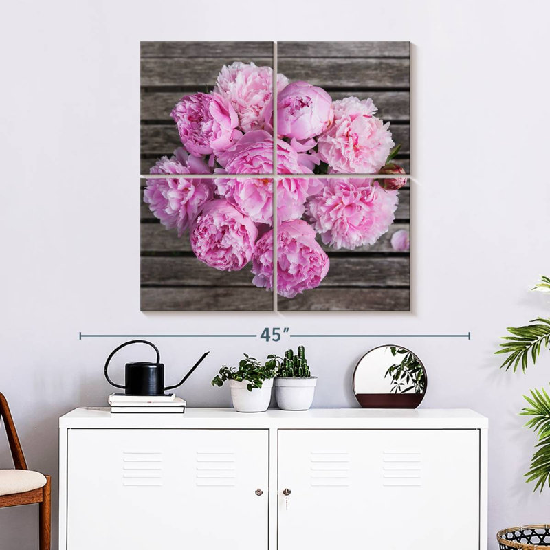 Bouquet de pivoines roses Harnek, H 32 po x l 32 po