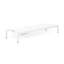 Chaise longue réglable en blanc avec filet ventilé et base stable, de 2 2 rouille - fabrication en aluminium