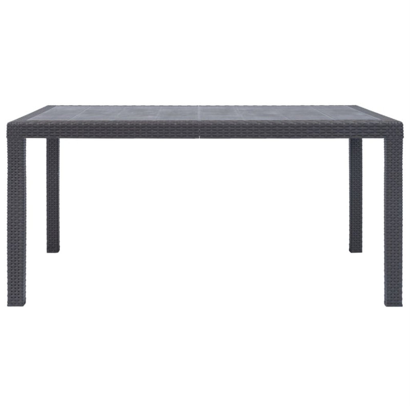 Bruan Plastic Coffee Table, Brown, 28.3'' H x 59" L x 35.4" D