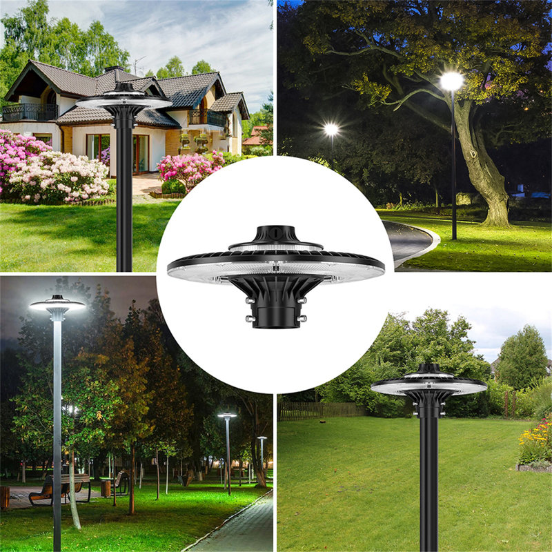 Luminaire circulaire réglable 120 W, 3 000 K, 4 000 K, 5 000 K avec capteur de crépuscule à l'aube
