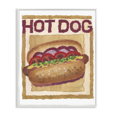 Traditional Hot Dog Art by Nancy Overton