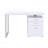 Modern Reversible 3-Drawer Office Computer Desk with Metal Frame and White Finish, Perfect for Home and Professional Use.-216235163