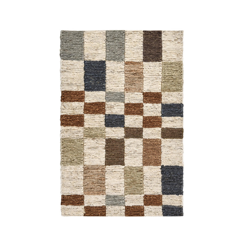 Tapis multicolore en jute tissé à la main Soumak, Rectangle 2 pi x 3 pi