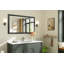 Miroirs de salle de bain modernes et contemporains en métal biseauté rectangulaire / carré avec verre trempé HD-74528416-71934697-67756022
