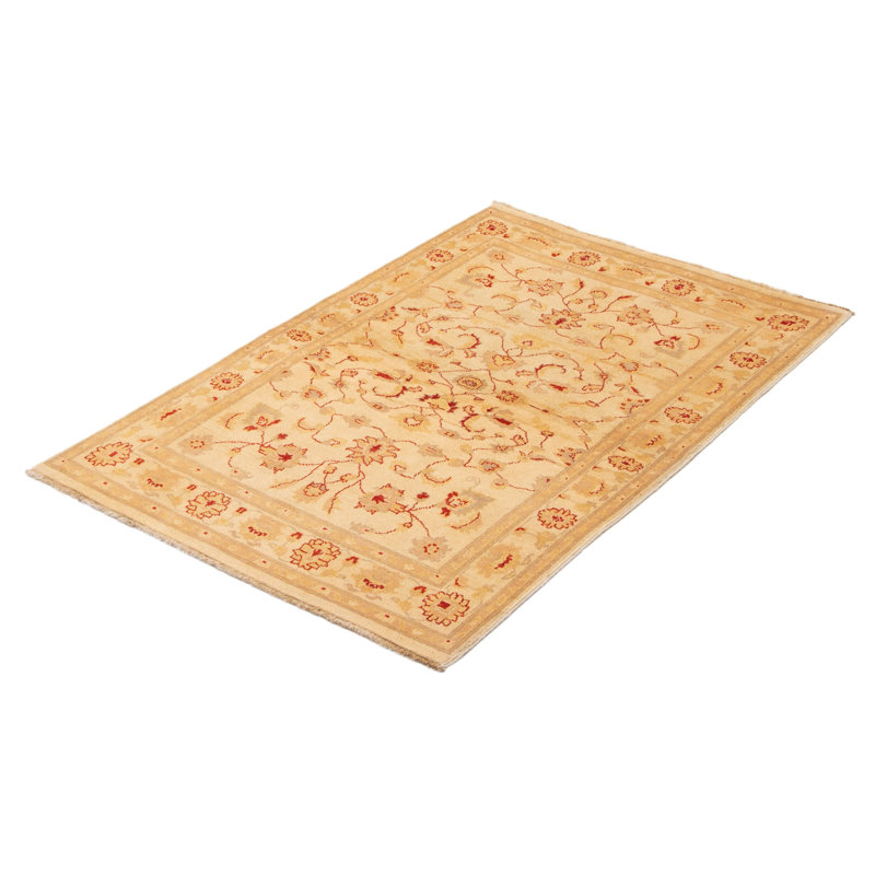 Tapis unique en laine noué à la main 4 pi x 6 pi 1 po nouvel âge Oxbrooke
