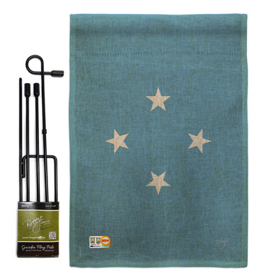 Double Sided 18.5'' H x 13'' W Polyester Flag Set