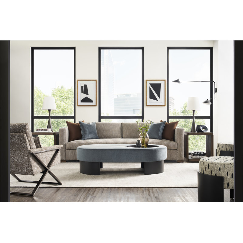 Springfield By Michael Weiss Oval Ottoman, Worthy Snow, Casa Blanca
