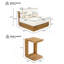 Très grand fauteuil club d'extérieur avec structure en bois d'acacia et table de bout assortie pour un confort résistant aux intempéries