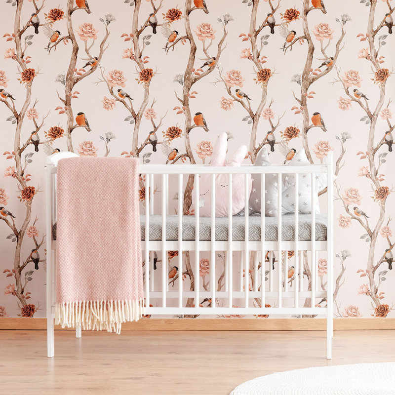 Panneau de papier peint adhésif amovible Rose
