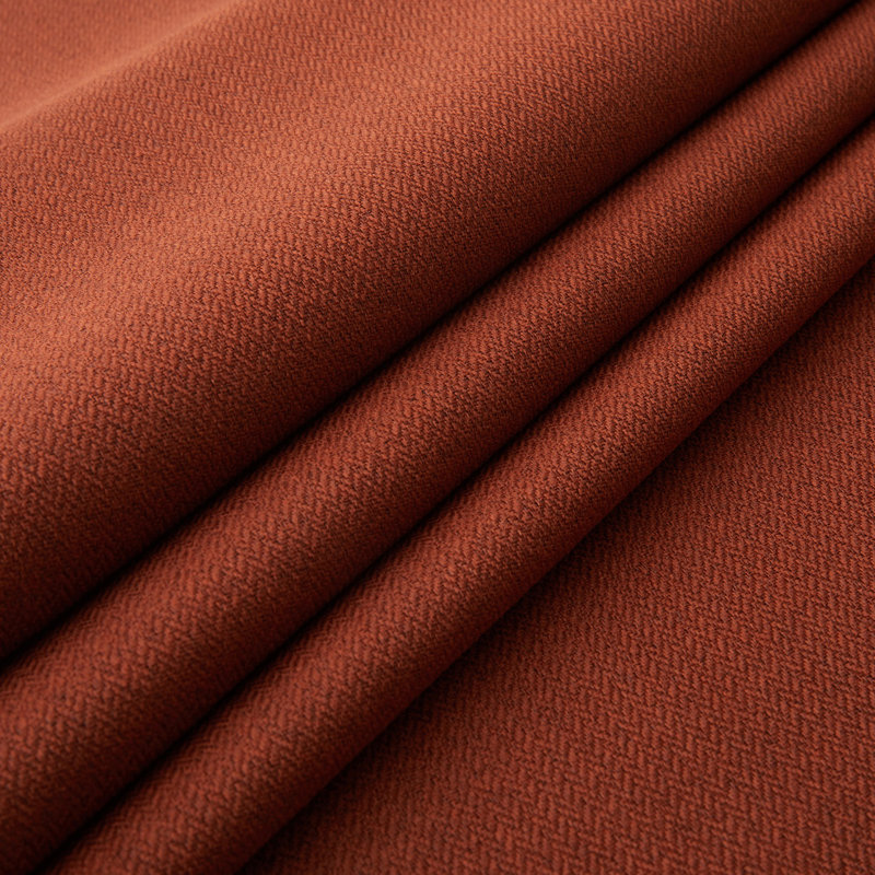 Linen 100% Blackout Eyelet Curtain Single Panel, Rust