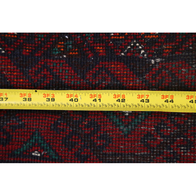 Aliesha One-of-a-Kind 3'4" X 6'3" Wool Area Rug in Red