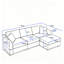 Canapé de rangement moderne avec double USB, 2 poches latérales, banc de rangement avec repose-pieds, canapé modulaire en chenille surdimensionné, canapé en L surdimensionné à 4 places-1321612736