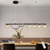 Luminaire suspendu linéaire à 7 lumières pour îlot de cuisine Cailob