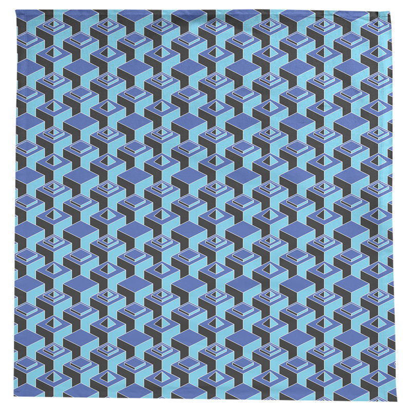 Nappe de gratte-ciels classiques, Bleu / bleu sarcelle