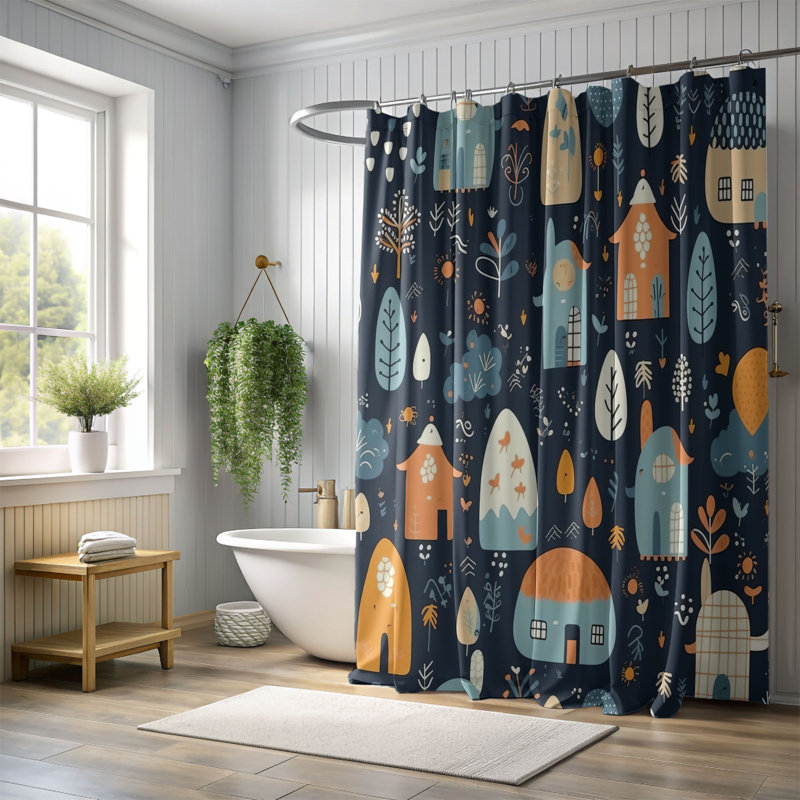 Rideau de douche Floral Bliss Premium, H 74 po x l 71 po