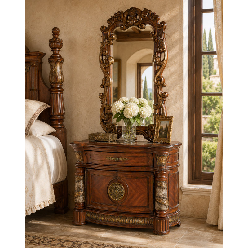 Villa Valencia 1 - Drawer Solid Wood Bachelor's Chest in Brown