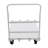 Steel Plate Trolley 2000Lbs 36*24In With Front Handrail And 2 Side Handrails Silver