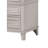 3 Drawer Nightstand With Function - Gray Solid Wood 3 &