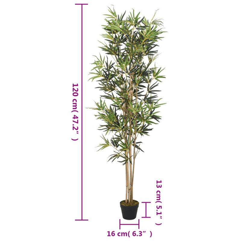 Faux Bamboo Tree in Pot, 120cm H x 16cm W