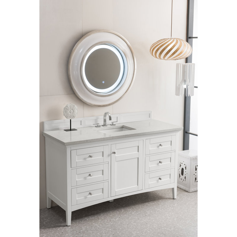 Palisades 72''  W Double Vanity, Bright White, Eternal Jasmine Pearl