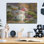  Art mural en métal «Beach Cottage» par Erin Dertner, 16 po x 12 po