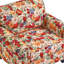 Upholstered Cotton Blend and Herringbone Armchair-1493663716