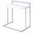 White High Gloss Rectangular Snack Table with Chrome Metal Legs