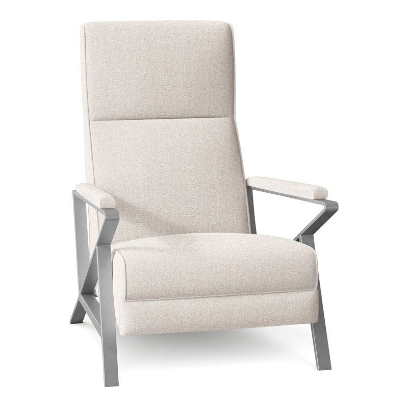 Infinity Recliner, Brushed Nickel, Perigold Soft Touch Chalk