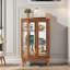 Vitrine avec 2 portes en verre trempé, tablettes réglables et éclairage DEL-1184750922
