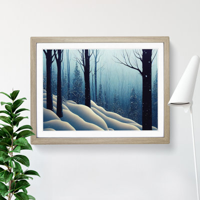 XH1022-10203X Winter Forest Pine Trees Vol.1 - Single Picture Frame Print