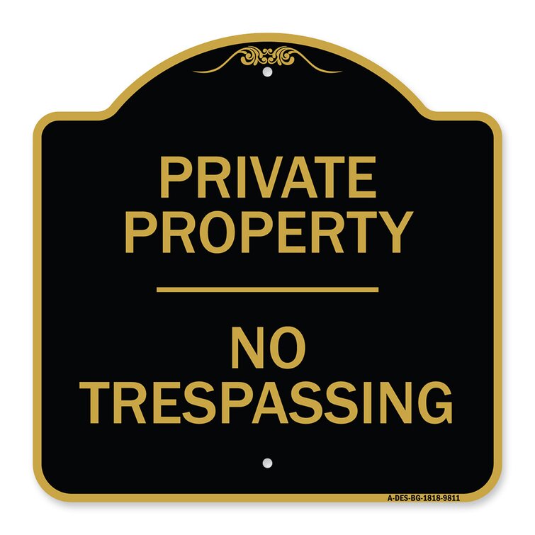 Signmission Designer Series Sign - No Trespassing | Green 18" X 18" Heavy-Gauge Aluminum Architectural Sign | Protect Your Business & Municipality | Made In The USA