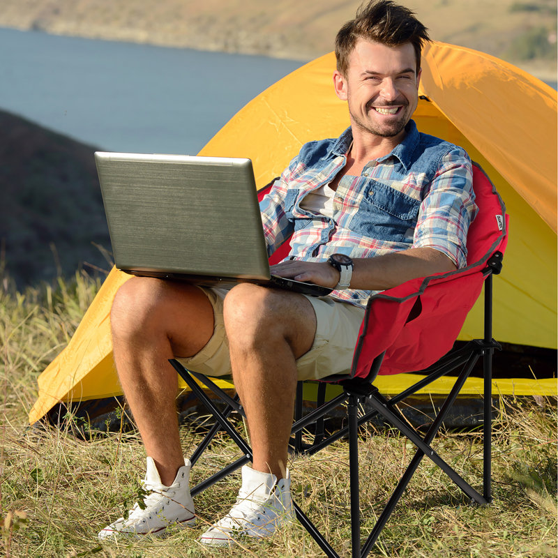 Chaise de camping pliante Iyauna, Rouge