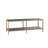 Modern TV Stand with 100% Tempered Glass Top, Dark Grey & Gold Finish | Metal Frame, 51.2 x 17.7 x 15.7 inches | Sleek Design for Living Room & Entertainment Spaces, Stylish & Durable, Easy Assembly Required-1943492466
