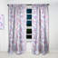 Rideau simple occultant rose et mauve à motif cachemire bohémien et éclectique-654288224