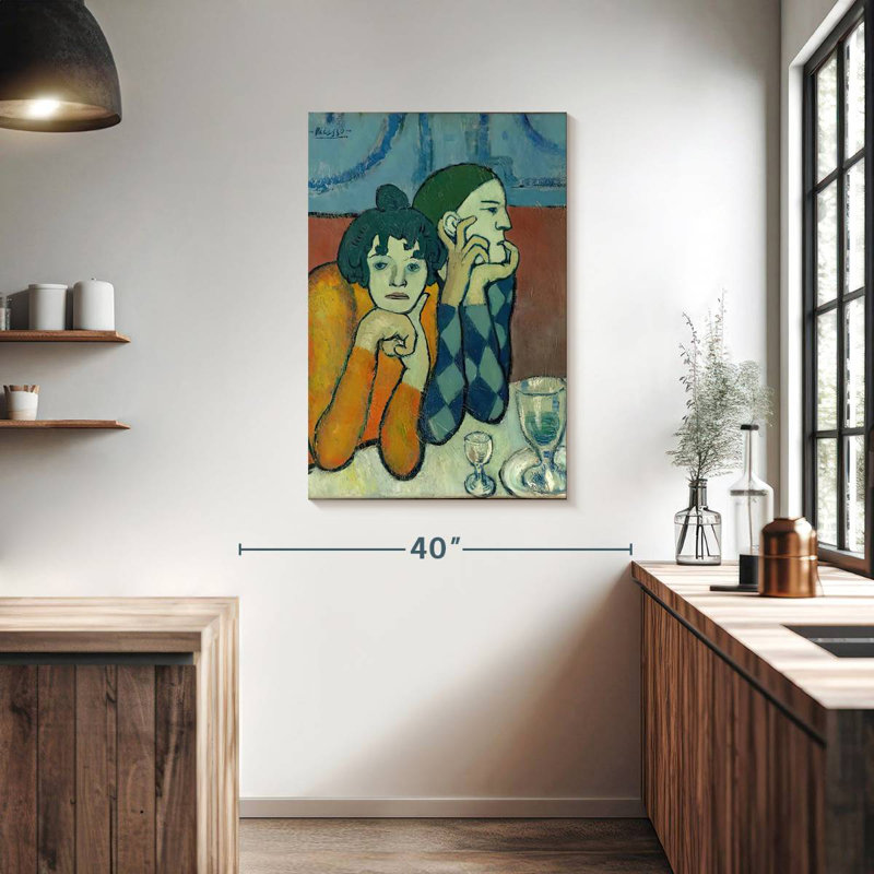 Leisha Les Deux Saltimbanques, H 39 po x l 26 po