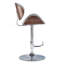 Marana - Tabouret de bar pivotant réglable en bois courbé - Gris pierre