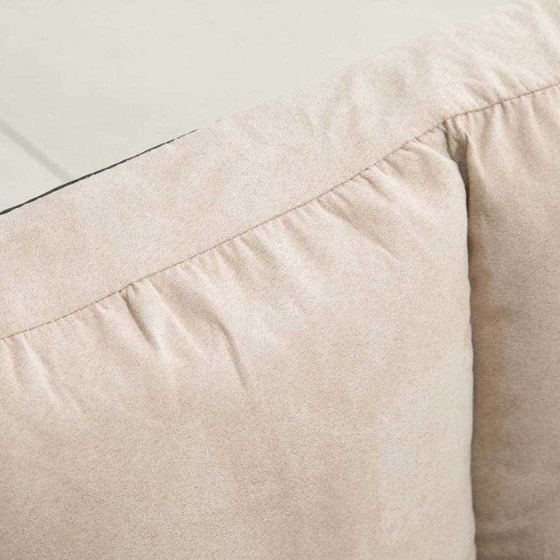 Canapé convertible HOMcom, canapé-lit pliant, chaise longue d'invité avec 2 coussins, dossier et appui-tête réglables, L 40,25 po, beige