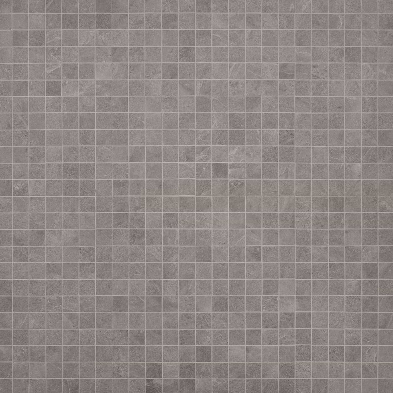 Era 12x12 Matte Textured Limestone Look Porcelain Mosaic Tile, Slate Gray
