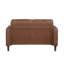 Causeuse rembourrée en similicuir chocolat moderne-656313170-656313171