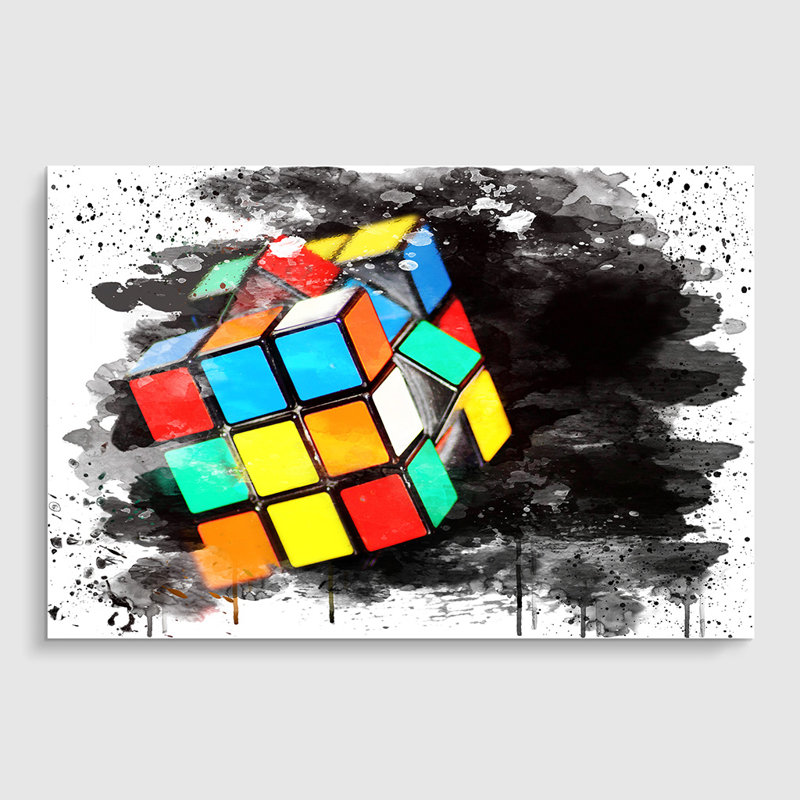 Rubik Cube - Frameless Print, 42cm H x 59.4cm W