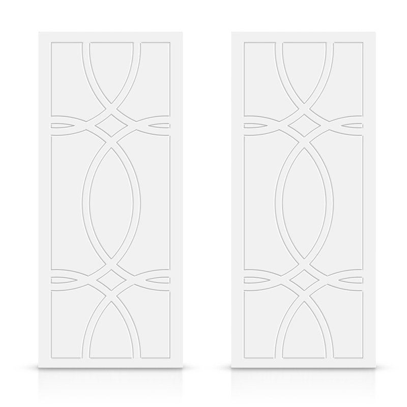 Portes de placard coulissantes à panneaux, 48 po x 80 po, Crème clair