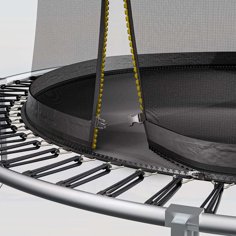 Trampoline Springfree No Gap 6FT avec cordes élastiques, Black