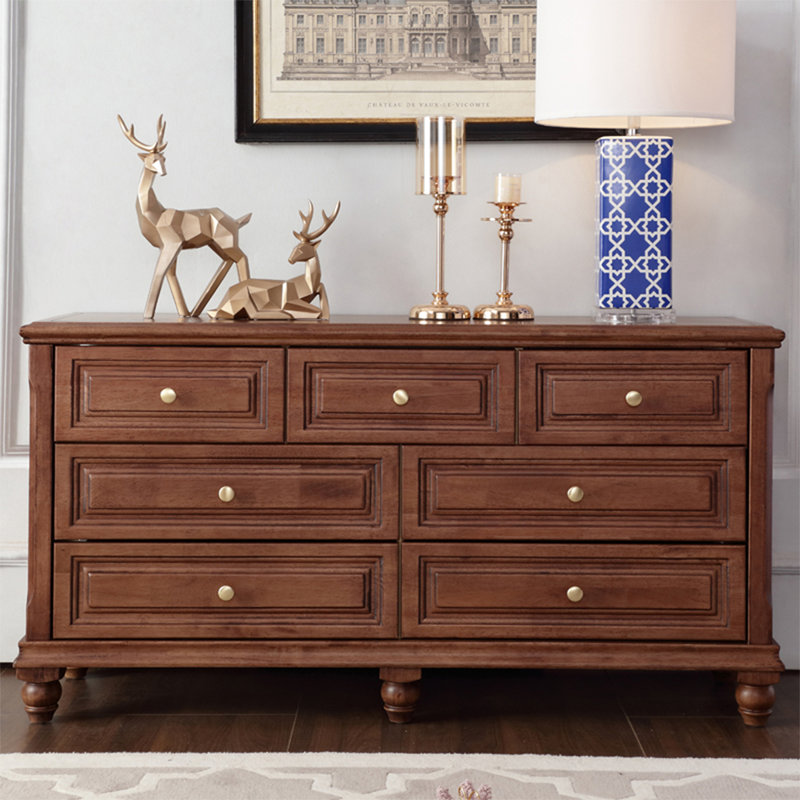 Armoire d'appoint en bois manufacturé brun massif