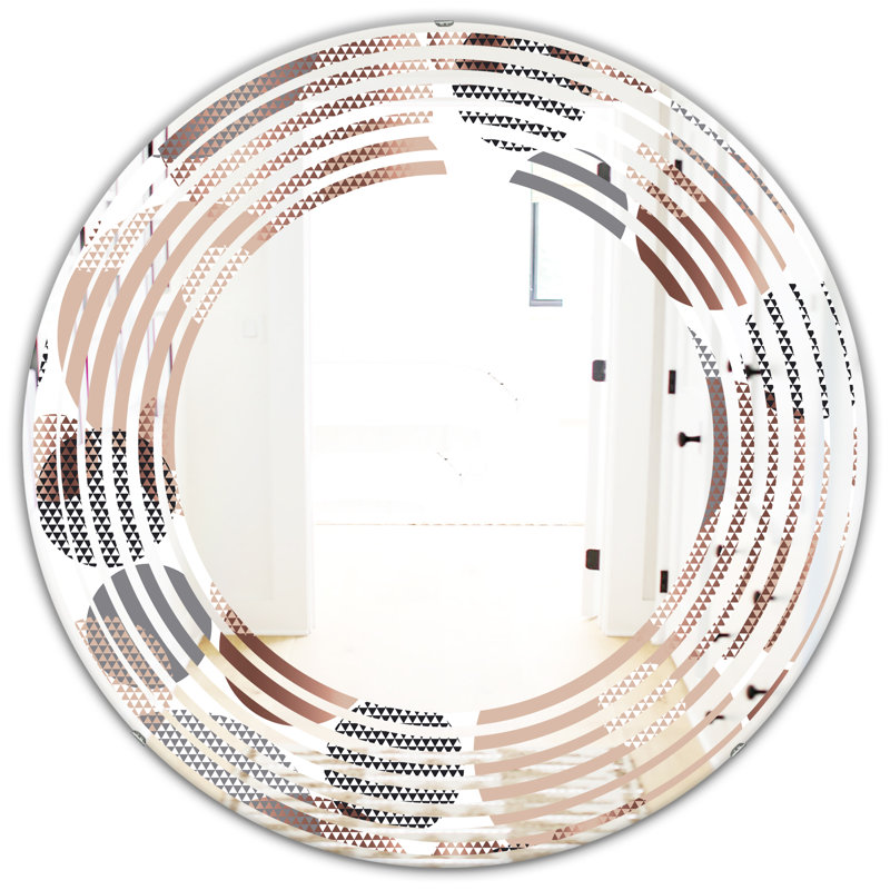 Miroir mural abstrait sans cadre abstrait géométrique, H 31,5 po x l po