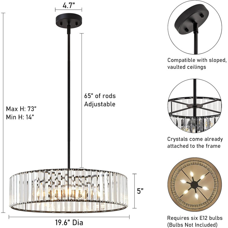 Black Crystal Chandelier