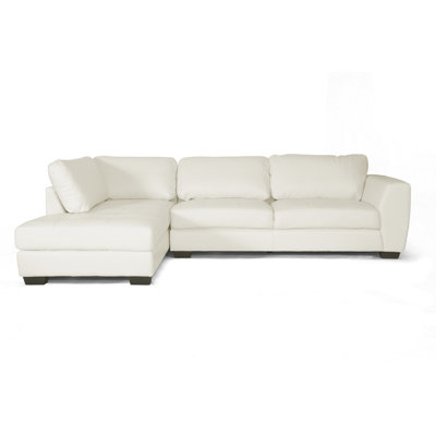Avetik Faux Leather L-Shaped Sectional