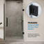OVE Decors Panama X P 36 po P 74 po Ensemble de porte de douche à charnière pivotante sans cadre avec base H H Alcove, 2025-110692747